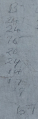 B24,24,16,20,24,14,17, 29,67