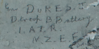 Gnr J. DURES 179905 D.Troop, B.Battery, 1 A.T.R, NZEF NZEF