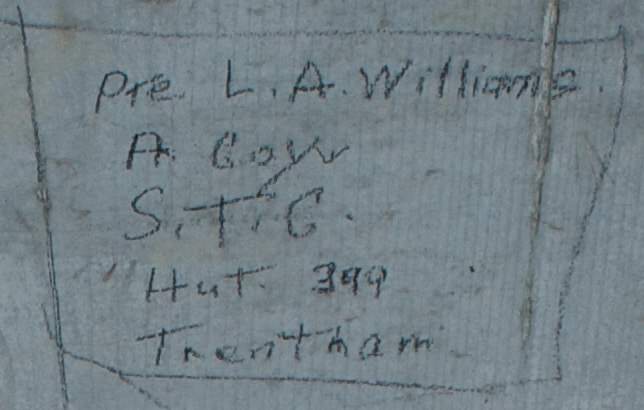 Pte L.A. Williams A Coy, STC Hutt 399
