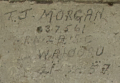 T.J MORGAN 37561 R.N.Z A.S.C  21/??/57