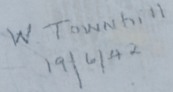 W. TOWNHILL   19.6.42