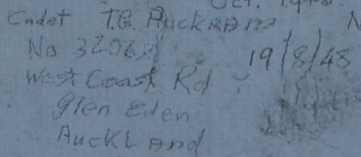 Cadet T.G. Auckram 32061  19.8.48