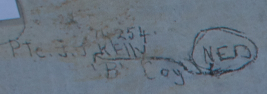 Pte J.J. KEIN ??254 B Coy