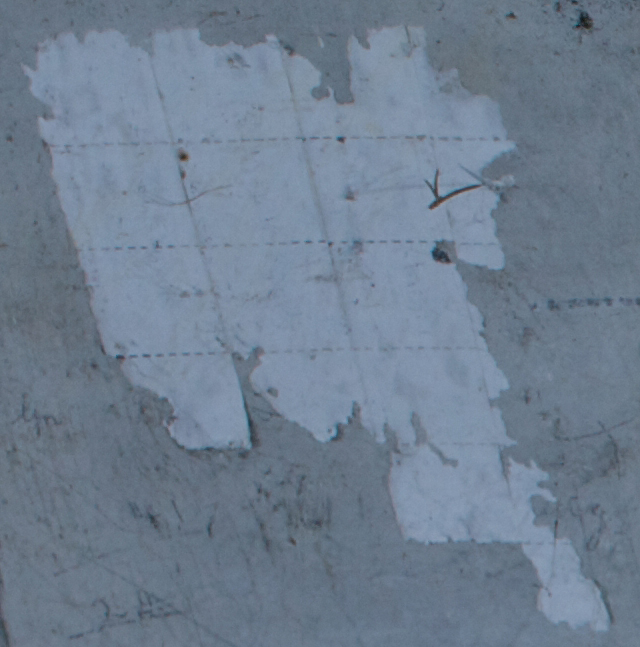 Paper, glued to wall