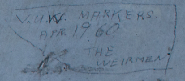 VUW MARKERS  April. 1960