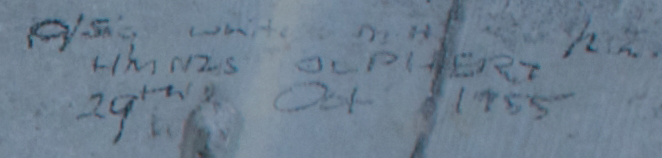 A/Sc M.H. Whie HMNZS OLPHERT  29th Oct 1955