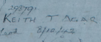 KEITH. T. AGAR 29879  8/10/.42