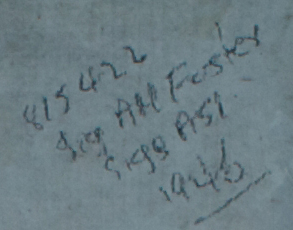 Sg A.H. FOSTER 815422 Sigs ASI  1945