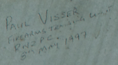 PAUL VISSER FIREARMS TRAINING UNIT RNZPC  8th May 1997