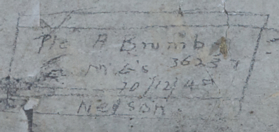 Pte A. Brumby 36237 MGs  10/12/.45