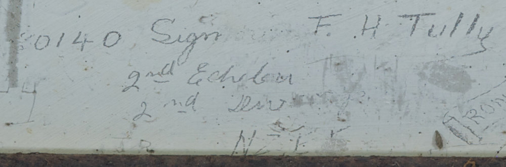 Sign F.H. Tully 80140 2nd Echelon, 2nd Division, NZEF NZEF
