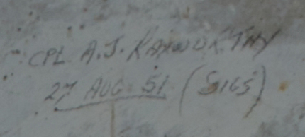 Cpl A.J.K Rayworthy SIGS  27 Aug .51