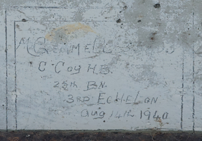 M. GEMMELLS C Coy HB 25th BN 3rd Echelon  Aug 14th 1940