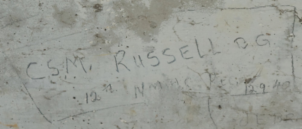 CSM B.G RUSSELL 12th NHMS REG  12.9.40