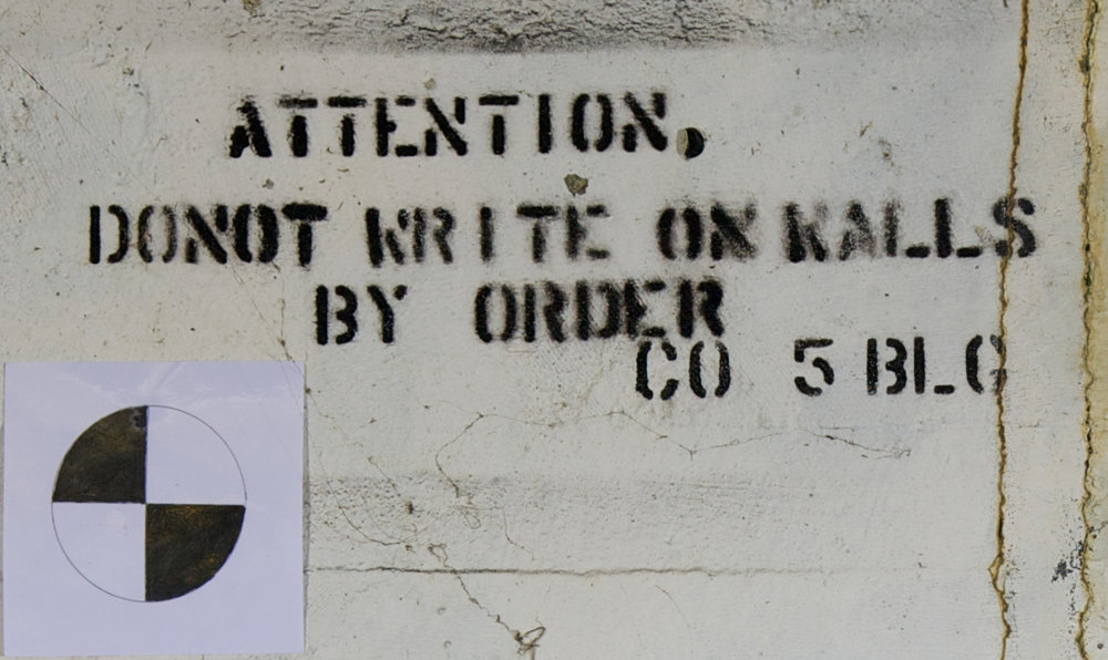 ATTENTION DO NOT WRITE ON WALLS BY ORDER CO 5 BLG
