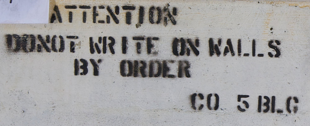 ATTENTION DO NOT WRITE ON WALLS BY ORDER C05 BLG