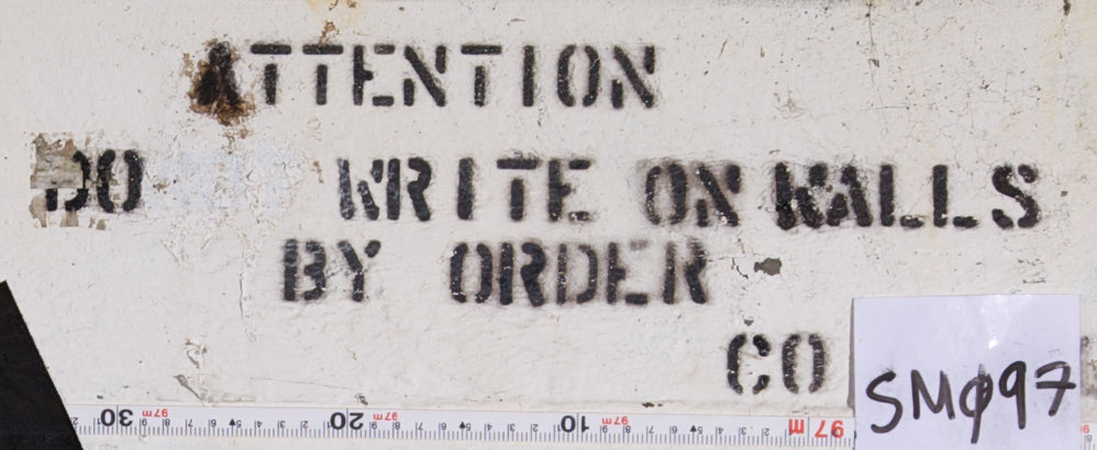ATTENTION DO NOT WRITE ON WALLS  BY ORDER C0 BLG
