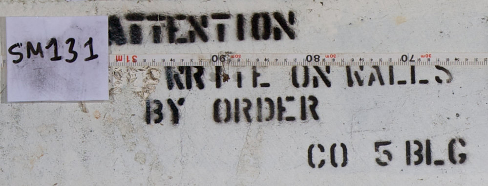 ATTENTION DO NOT WRITE ON WALLS BY ORDER C0 5 BLG