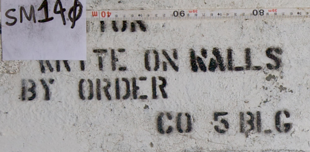 ATTENTION DO NOT WRITE ON WALLS BY ORDER C05 BLG