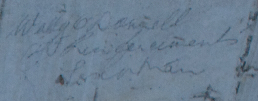 Wally O'Dougall  ?? Reinforcements