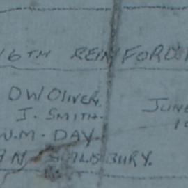 Pte A.N. SALISBURY 16th Reinforcements  June 21st 1945