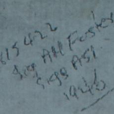 Sg A.H. FOSTER 815422 Sigs ASI  1945