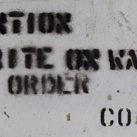 ATTENTION DO NOT WRITE ON WALLS BY ORDER C0 5 BLG