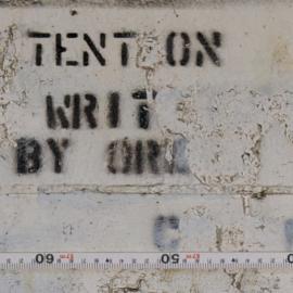 ATTENTION DO NOT WRITE ON WALLS BY ORDER C0 5 BLG