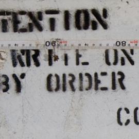 ATTENTION DO NOT WRITE ON WALLS BY ORDER C0 5 BLG