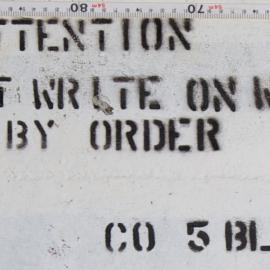ATTENTION DO NOT WRITE ON WALLS BY ORDER C05 BLG